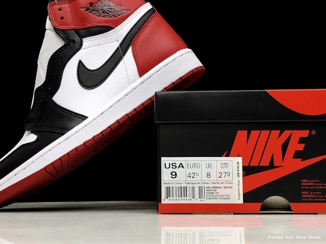 Kicked Out Shoe Store 555088-125 Retro 1 Jordan Black Toe Air 0721
